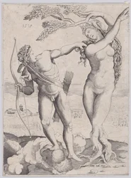Apollo og Daphne, dateret 1518.