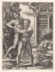 Hercules kæmper med Antaeus