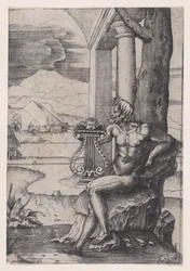 Mand med en lyre, ca. 1514-36.