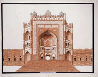 Porten ved Futtypore, Sicri, ca. 1815