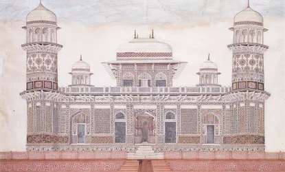 Itmad-ud-daulas grav, ca. 1815 (blyant, pen og sort blæk, w/c, forhøjet med berøringer o)