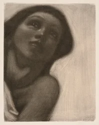 Mezzotint (motiv fra fresken «Foråret» i Jusélius-mausoleet)