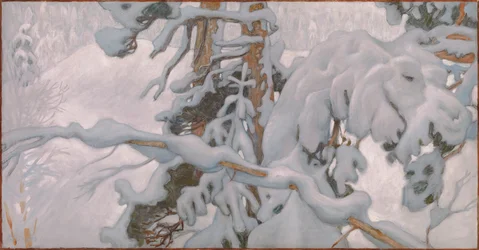Vinter, studie til freskerne i Jusélius-mausoleet