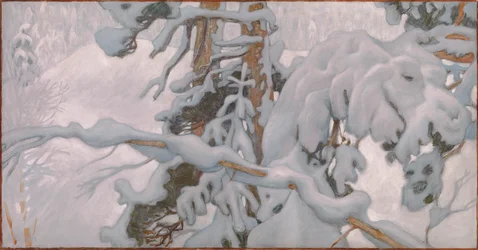 Vinter, studie til Juselius-mausoleets freskoer