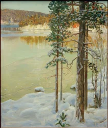 Zugefrorener See, Ruovesi
