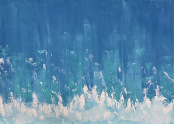 Velvet Ocean, 2023 (akryl, blandede medier på lærred)