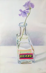 Ricard Bottle, 1981 (farvet blyant på papir)