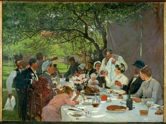 Bryllupsmiddag i Yport (maleri på lærred)