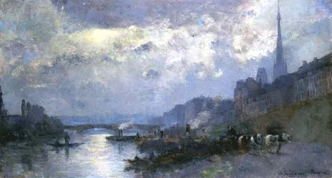 Seinen i Rouen (olie på lærred)