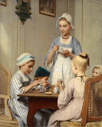 Børn ved morgenmaden, 1879