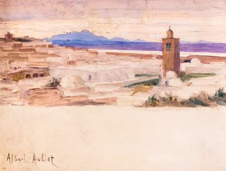 Les Toits de Tunis (olie på træ)