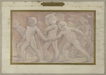 Skitse til Salle des Fêtes på Hôtel de Ville i Paris: Cotillons, mellem 1889 og 1895 (olie)