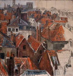 Gents tage (ufærdig version), ca. 1920-22 (olie på lærred)
