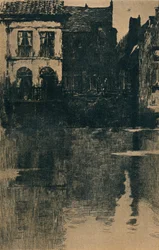 Gamle huse ved vandet, c 1886-1906, 1906-7