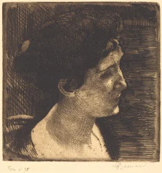 Kvinde i fuld profil (Grand profil de femme)