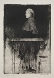 Kvinde med kappe, 1889.