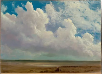 [Beach Scene], ca. 1871-73 (Olie på papir monteret på fiberplade)