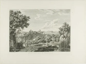 Udsigt over den snoede mur i Villa Borghese