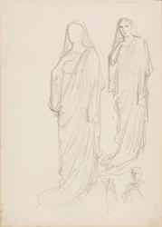 Aino Ackté som Alcestis, skitse