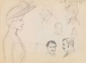 Portrætstudie (verso begonier)