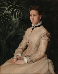 Portræt af kunstnerens søster Ellen Edelfelt