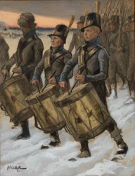 »Björneborg-regimentets march«, originaltegning til »Fændrik Ståls eventyr«