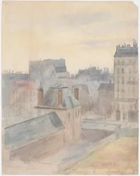 Udsigt fra kunstnerens hjem i Paris