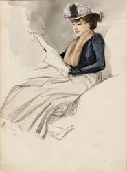 Siddende kvinde, Aino Ackté