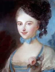 Portræt af Laure Sallambier, mor til Balzac (1778-1854), mor til Honore de Balzac. Pastelmaleri af Albert Ernest Carrier Belleuse (1824-1887)