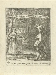 Mand og kvinde i skoven Moralizing Love Emblems (serietitel) Devises et emblesmes d