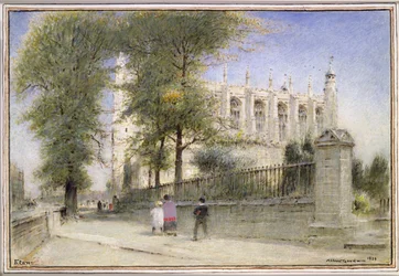 Eton College, Windsor, 1923 (wc og gouache)