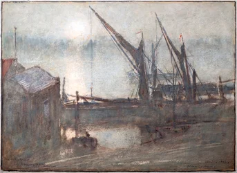 Tåge på floden, Cheyney Walk, Chelsea