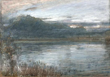 Pilatus  Lucerne (akvarel og bodycolour på tonet papir)