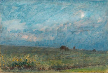 Reculver, Kent (blæk, akvarel, gouache, papir på karton)