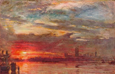 Westminster Sunset, 1900