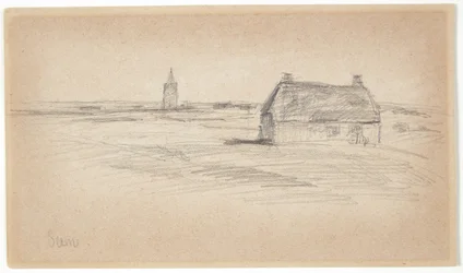 Bondehus og kirketårn