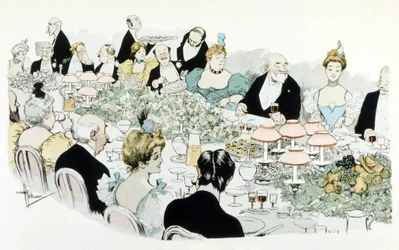 Middag af A. Guillaume i 1908 (tegning)