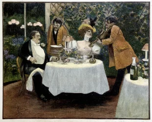 Restaurant, tegning af Guillaume