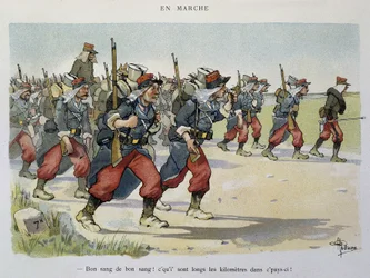 Walking - The Armee set af Albert Guillaume (1873-1942), omkring 1900