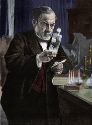 Portræt af Louis Pasteur (1822-1895), fransk kemiker og biolog. Fra maleriet af Aristide Albert Gustaf Edelfelt (1854-1905) af Musee d