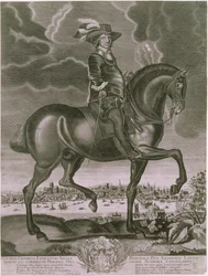 Ridesportræt af Oliver Cromwell (1599-1658) ca. 1655