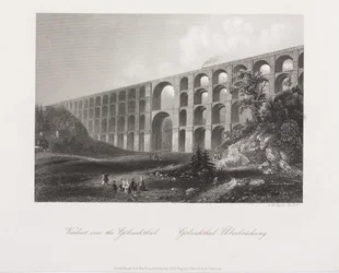 Viadukt over Golzschthal, Sachsen, ca. 1840