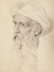 Studie for Elias overhoved, 1860-61