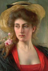 Elegante (olie på panel)