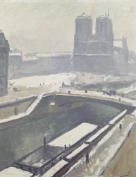 Notre Dame i sneen, efter 1912 (olie på lærred)
