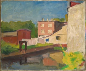 Lyserødt hus i Arcueil