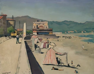 The Sands of Olonne, ca. 1926 (olie på panel)