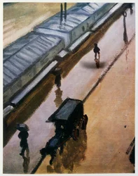 regnvejrsdag ved Notre Dame, Paris ca. 1905 (olie på lærred)