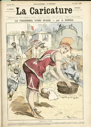Illustration af Albert Robida (1848-1926) til tæppet af La Caricature (1880)