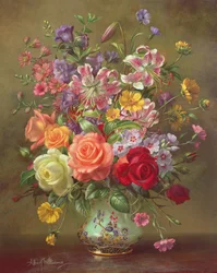 AB316 Et sommerblomsterarrangement, 1996